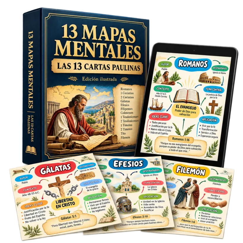 13 mapas mentales ilustrados de las cartas paulinas